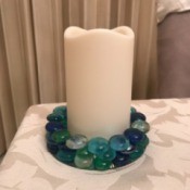 Recycled CD Candle Holder