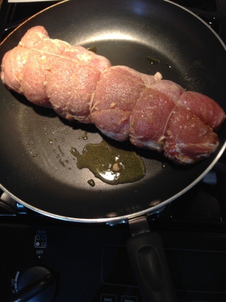 Pork Tenderloin in pan