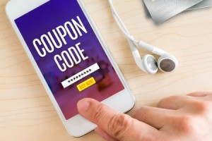 Coupon code on a phone