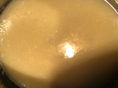 melted white chocolate in frosting