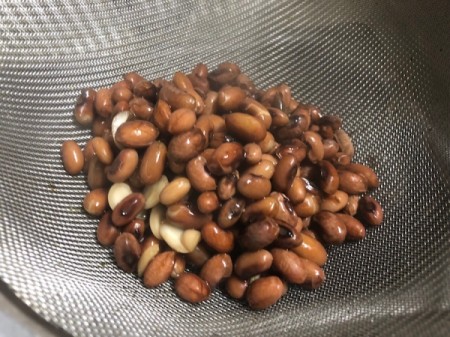 draining beans
