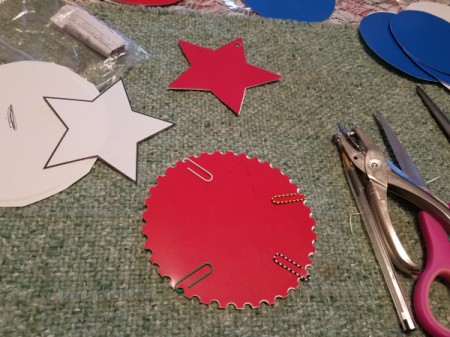 Red, White, and Blue Star Window Decor - trace onto circles and cut out