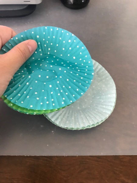 Present Topper from Cupcake Liners - stack flattened liners