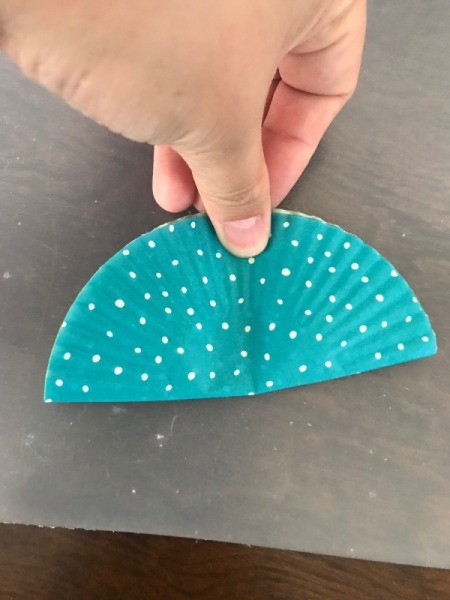 Present Topper from Cupcake Liners - fold in half