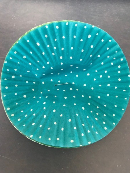 Present Topper from Cupcake Liners - staple in the center