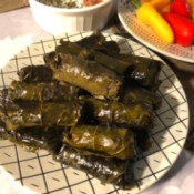 Stuffed Grape Leaves on plate