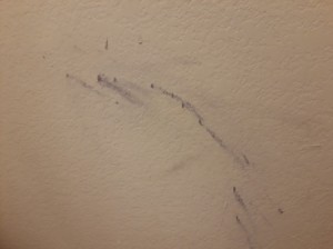 Removing Hair Dye Stain on Wall - streaky stain on wall