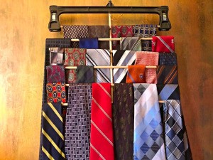 DIY Necktie Hanger - hanger filled with ties