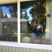 Red, White, and Blue Star Window Decor