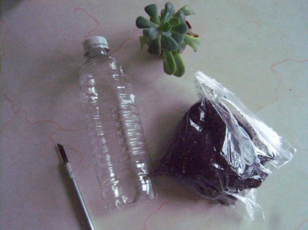 How to Make a Recycled Water Bottle Planter - supplies