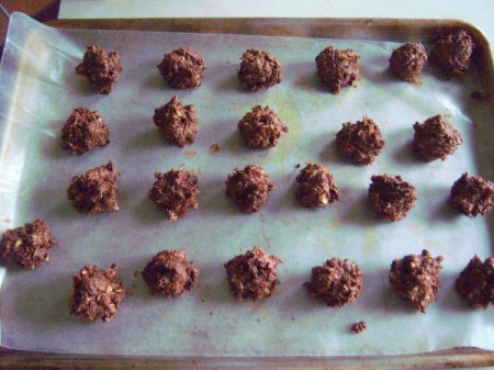 Energy Balls on wax paper