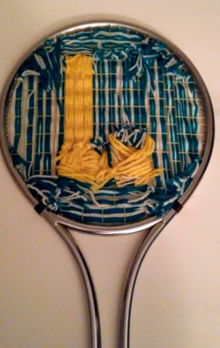 Tennis Racket Weaving - tie all ends and trim