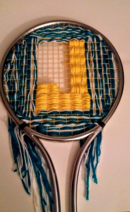 Tennis Racket Weaving - weave letter or other design