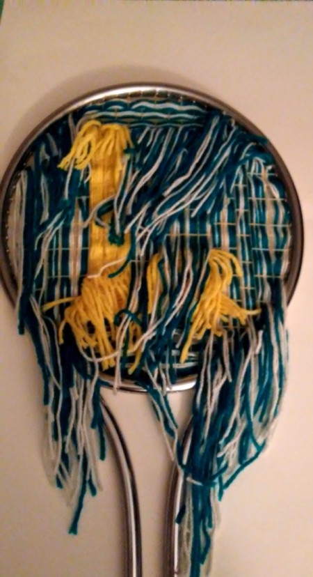 Tennis Racket Weaving - flip over