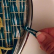 Tennis Racket Weaving  - tie ends
