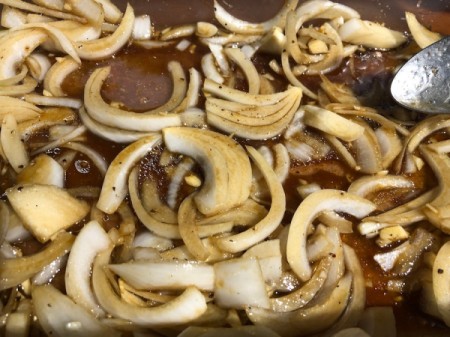 Mixing the marinade for Chicken