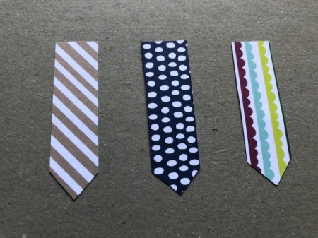 Dad's Neckties Card - trim corners on bottom to make the point