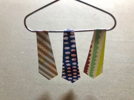 Dad's Neckties Card - fold ties over the hanger with a small foldover