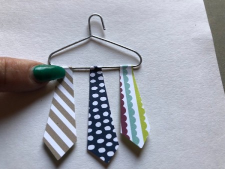 Dad's Neckties Card - glue to card with a tiny dot of glue on ties near hanger