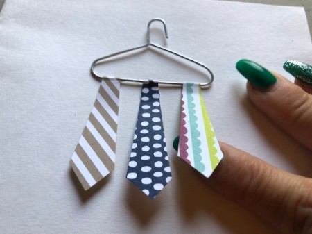 Dad's Neckties Card - lift bottom of tie to add dimension