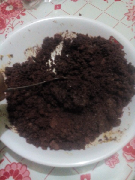 mixing Choco-Peanut Polvoron