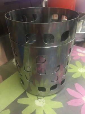 Steel Pen Cups Stuck Together - two cups stuck together