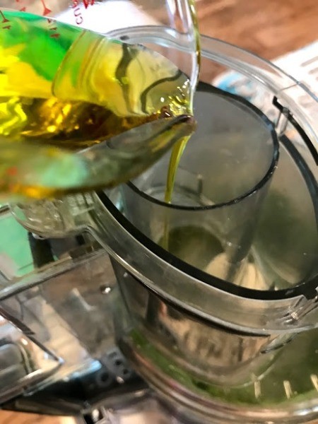 oil added to processor