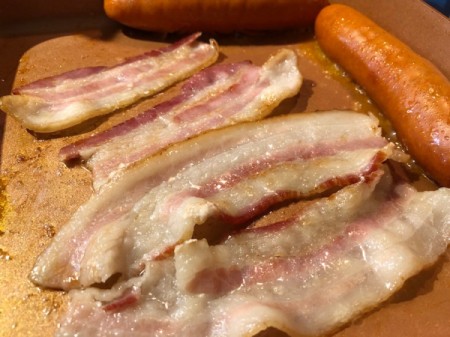 Bacon and sausage