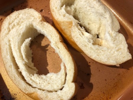 French bread in pan