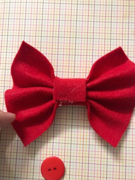Father's Day Bow Tie Card - view of tie from the back after gluing