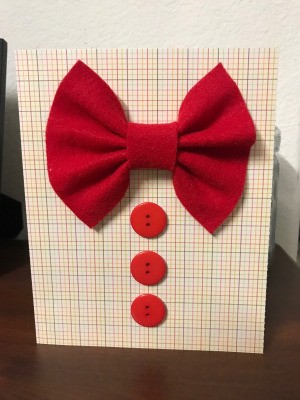 Father's Day Bow Tie Card - finished card