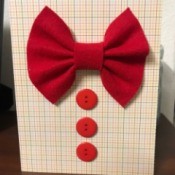 Father's Day Bow Tie Card - finished card
