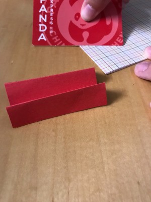 Old Gift Cards as Paper Creasing Tool