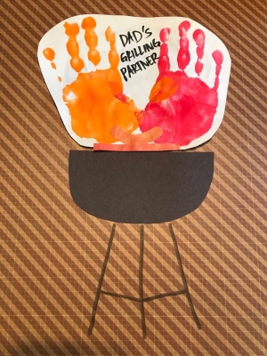 Father's Day Handprint Keepsake Card - finished card