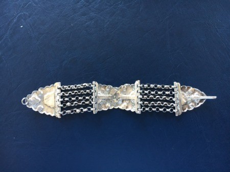 Identifying an Old Silver Bracelet - the back of a silver bracelet