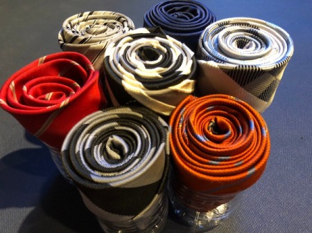 Floating Necktie Organizer - glued bouquet version