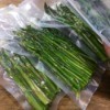 Asparagus in vacuum sealed bags.