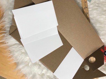 Recycled Cardboard Shelf - ready to paint or decorate with paper