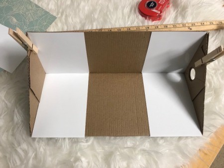 Recycled Cardboard Shelf - paper glued down