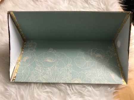 Recycled Cardboard Shelf - cover the sides with paper