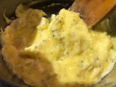 cooked fluffy Scrambled Eggs