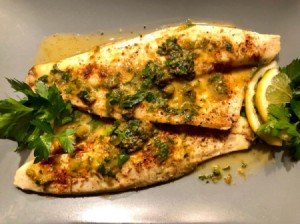 Sea Bass with Lemon Caper Sauce