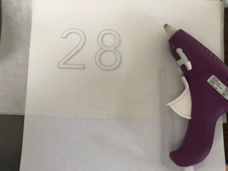 Confetti Birthday Number Cake Topper - cover with parchment paper