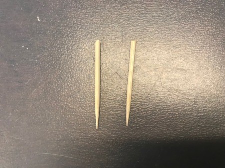 Confetti Birthday Number Cake Topper - cut two dowels to length or use toothpicks