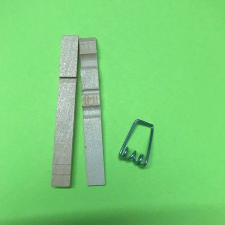 Mini Wooden Clothespin Easel - spring removed