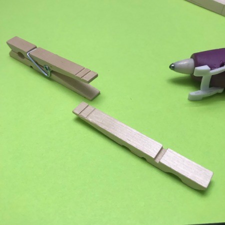 Mini Wooden Clothespin Easel - half pin ready to glue
