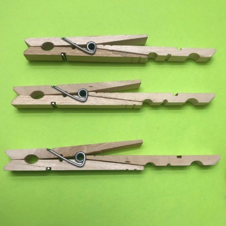 Mini Wooden Clothespin Easel - repeat two more times