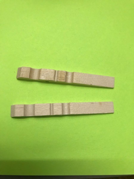Mini Wooden Clothespin Easel - take two pieces of a separated pin