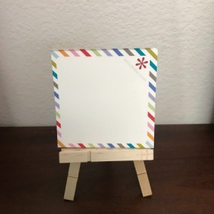 Mini Wooden Clothespin Easel - with Post-it pad
