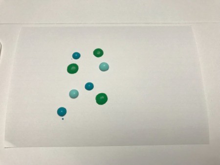 Abstract Acrylic Painting - drops of different colors